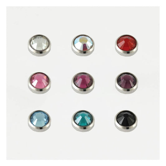 Titanium Jewelled Flat Dermal Anchor Top