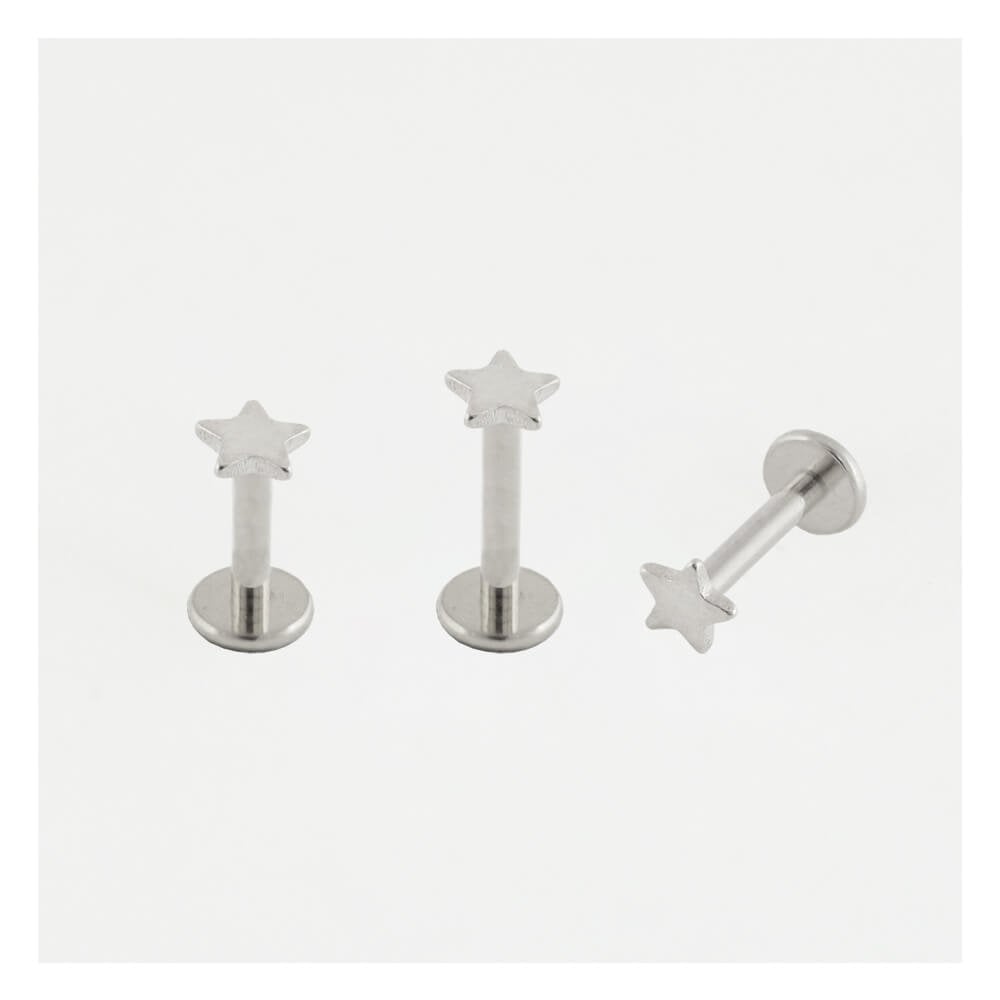 Steel Star Labret - 1.2mm - Internally Threaded
