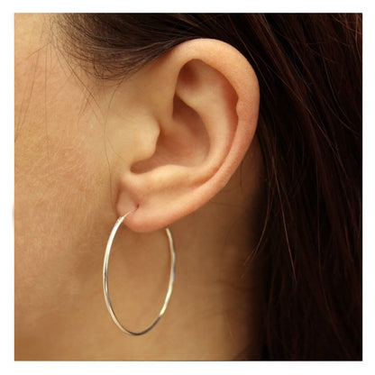 Silver Classic Hoop Earrings 18 - 40mm