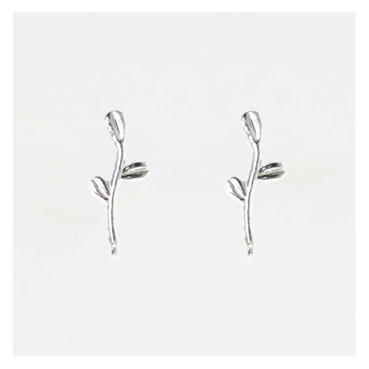 Silver Olive Branch Ear Climber