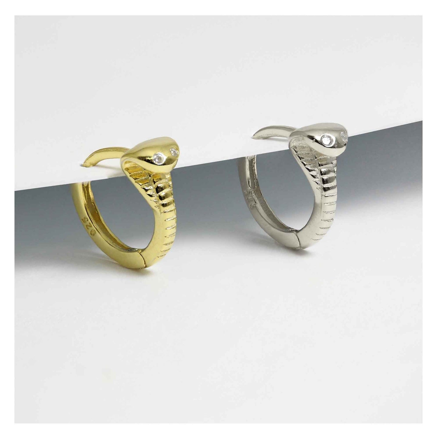 Silver Python Hoop - 8mm