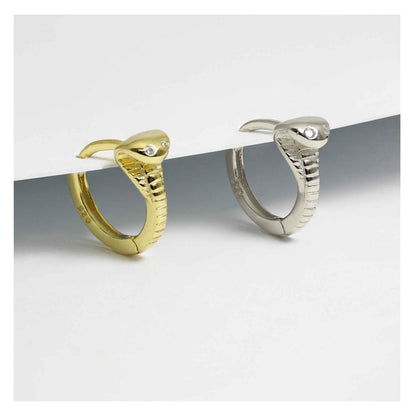 Silver Python Hoop - 8mm