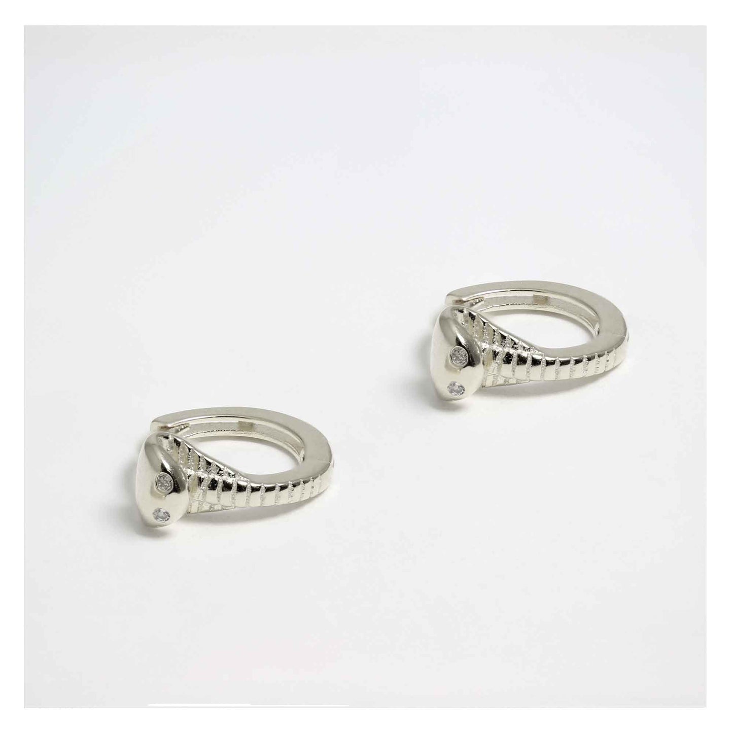 Silver Python Hoop - 8mm