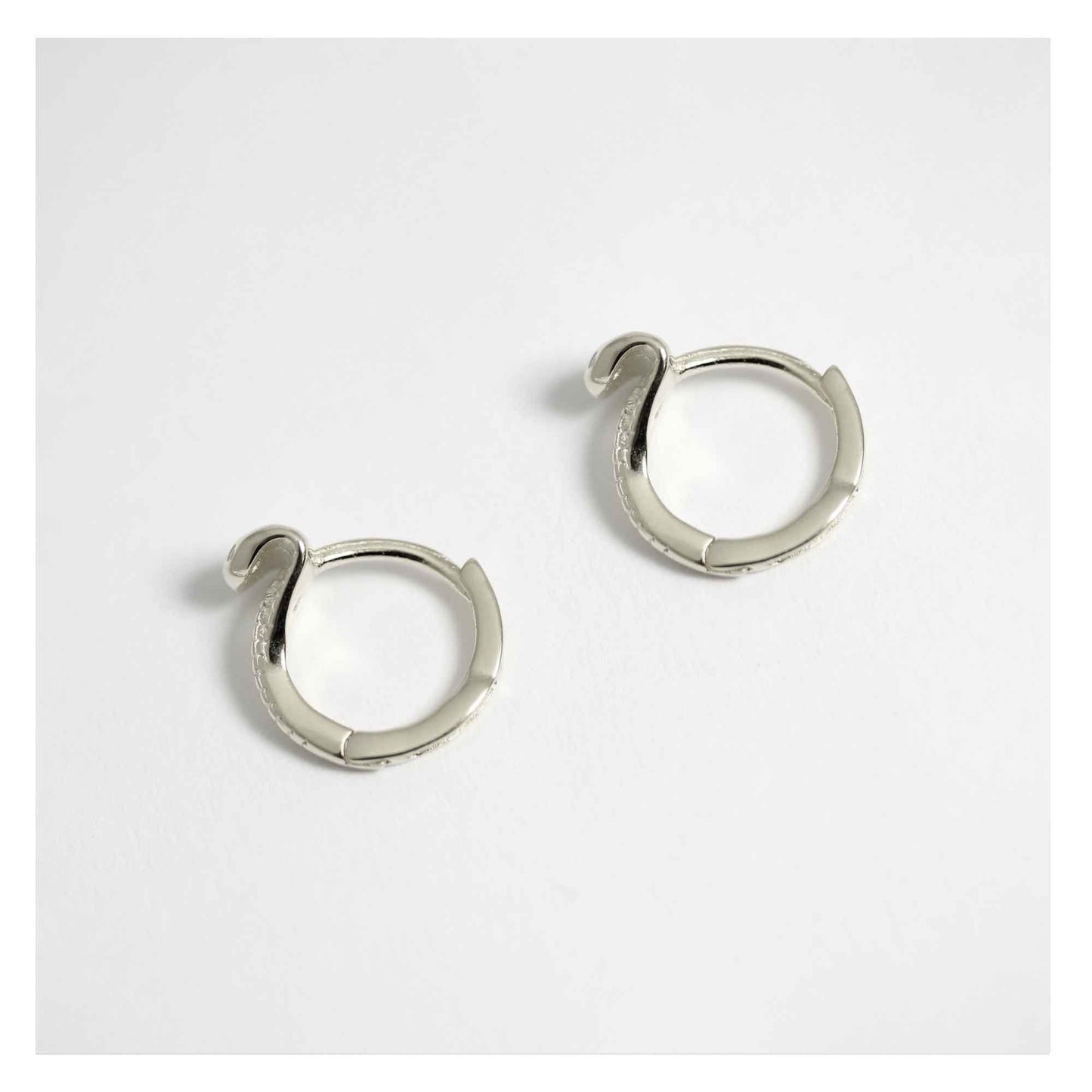 Silver Python Hoop - 8mm
