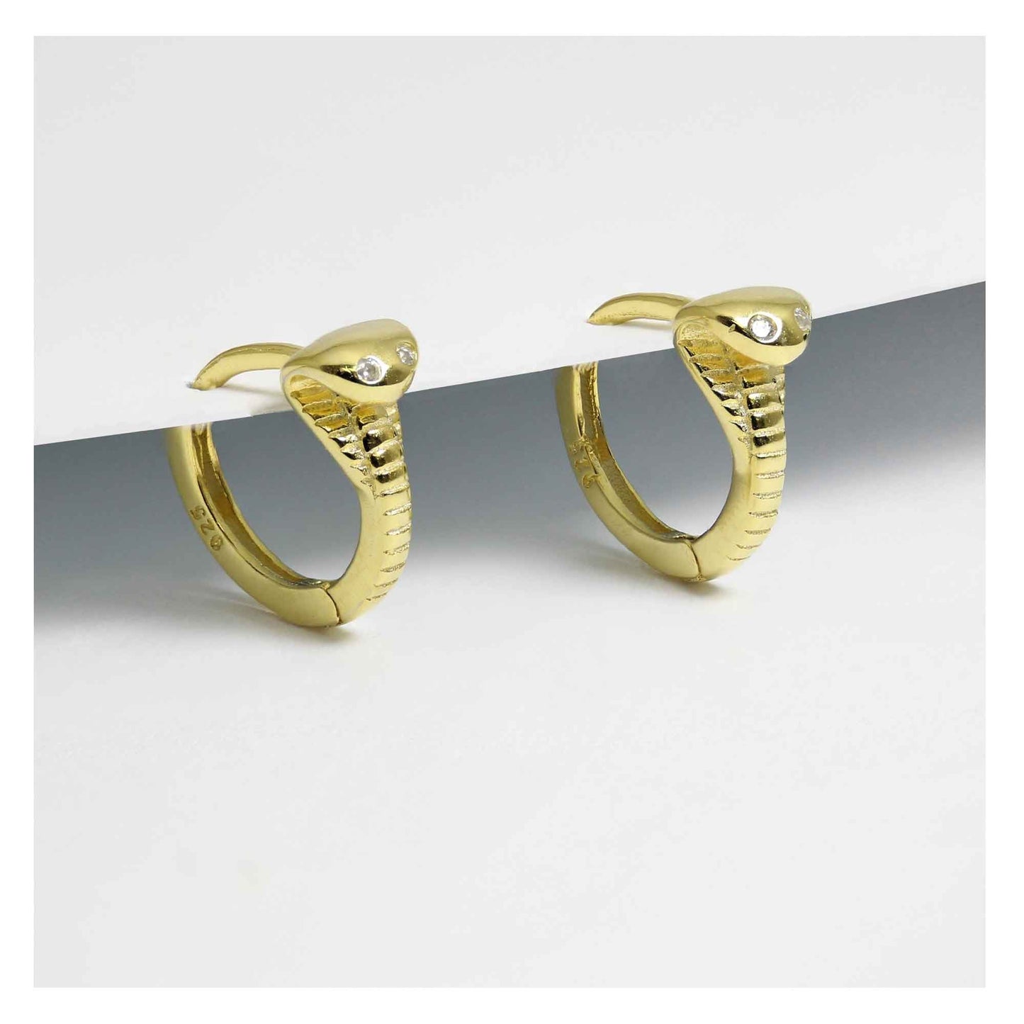 Silver Python Hoop - 8mm