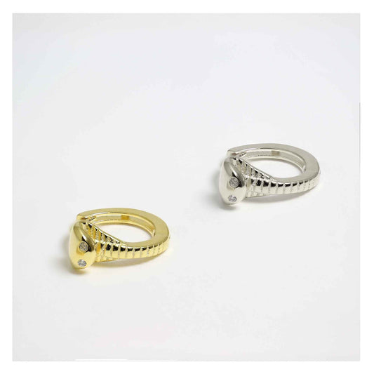Silver Python Hoop - 8mm