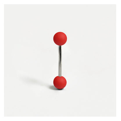 Steel Barbell with Matte Finish Acrylic Balls