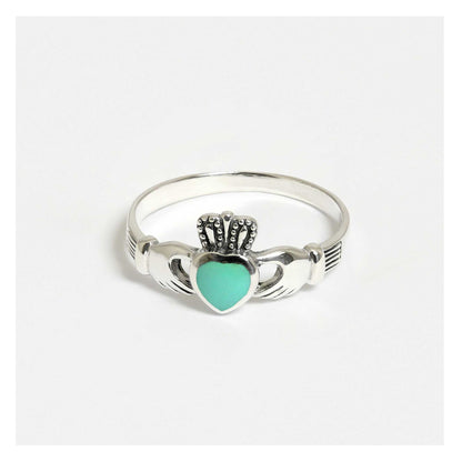 Gemstone Claddagh Ring