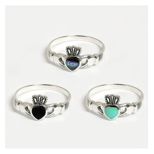 Gemstone Claddagh Ring