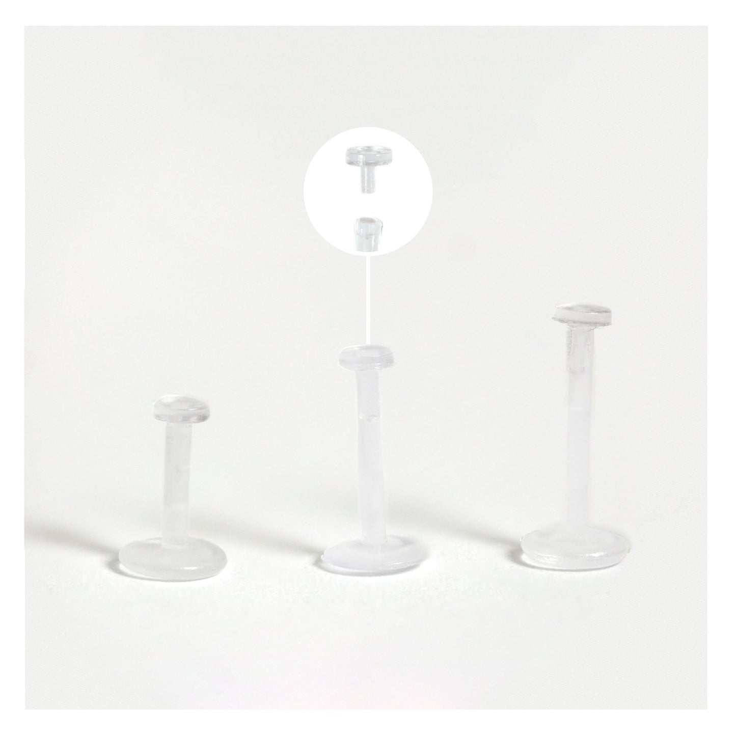 Push Top Labret Piercing Retainer - 1.2mm