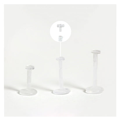 Push Top Labret Piercing Retainer - 1.2mm