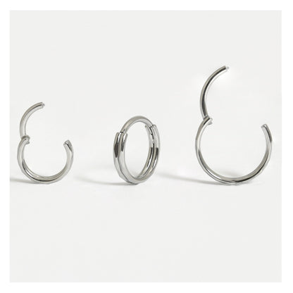 Steel Double Diamond Hinged Segment Ring - 1.2mm
