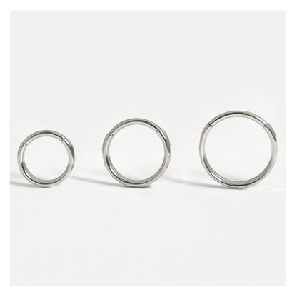 Steel Double Diamond Hinged Segment Ring - 1.2mm