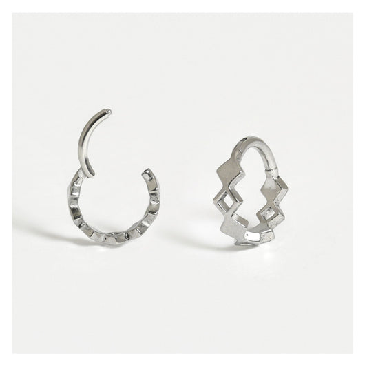 Steel Diamonds Hinged Segment Ring - 1.2mm