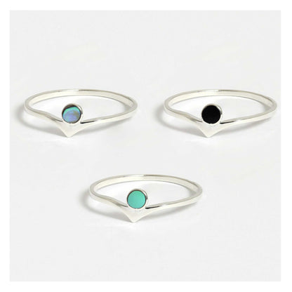 Chevron Gemstone Ring