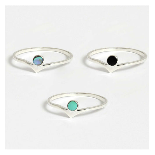 Chevron Gemstone Ring