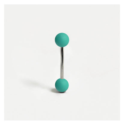 Steel Barbell with Matte Finish Acrylic Balls