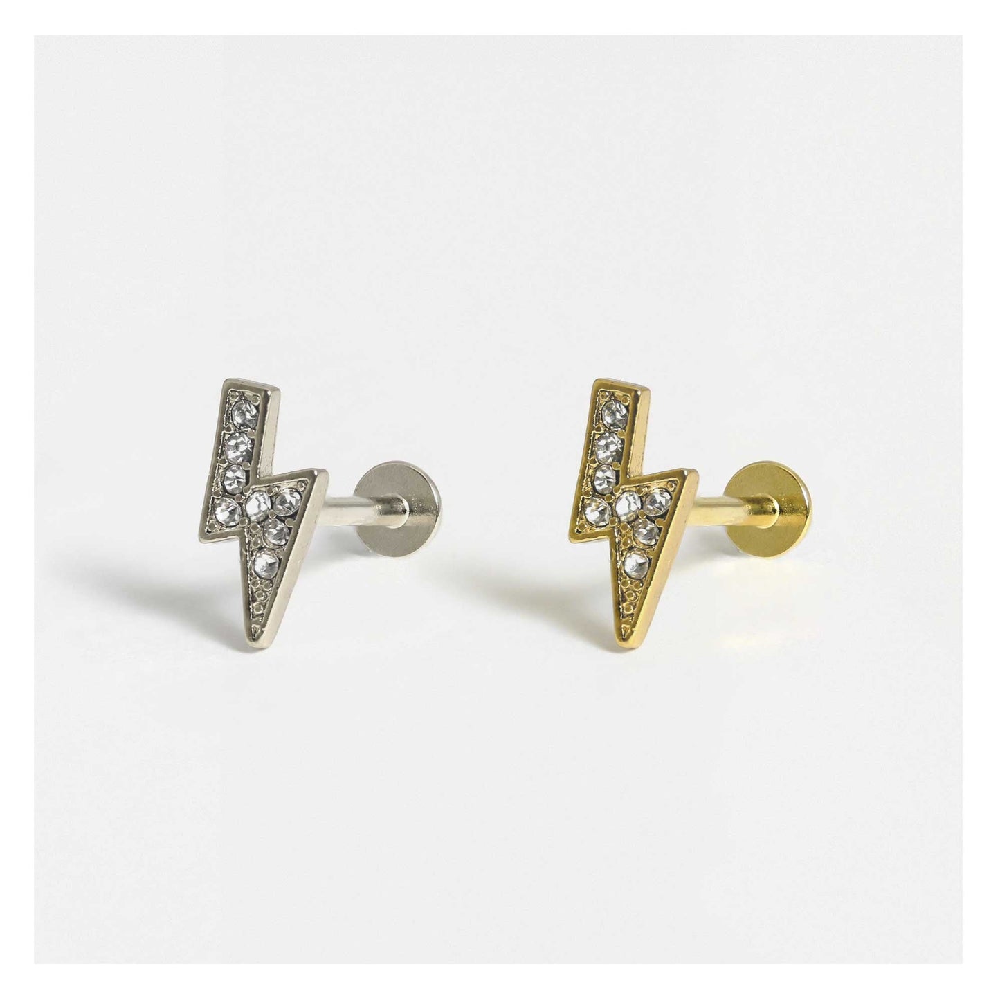 Steel Lightning Strike Labret - Internally Threaded