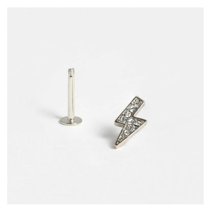 Steel Lightning Strike Labret - Internally Threaded
