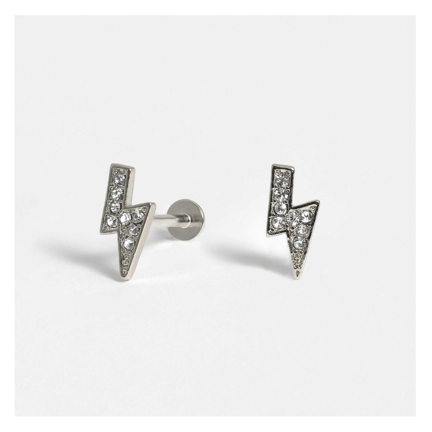 Steel Lightning Strike Labret - Internally Threaded