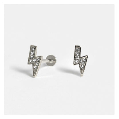 Steel Lightning Strike Labret - Internally Threaded