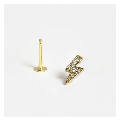 Steel Lightning Strike Labret - Internally Threaded