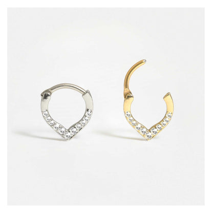 Steel Teardrop Segment Ring - 1.2mm