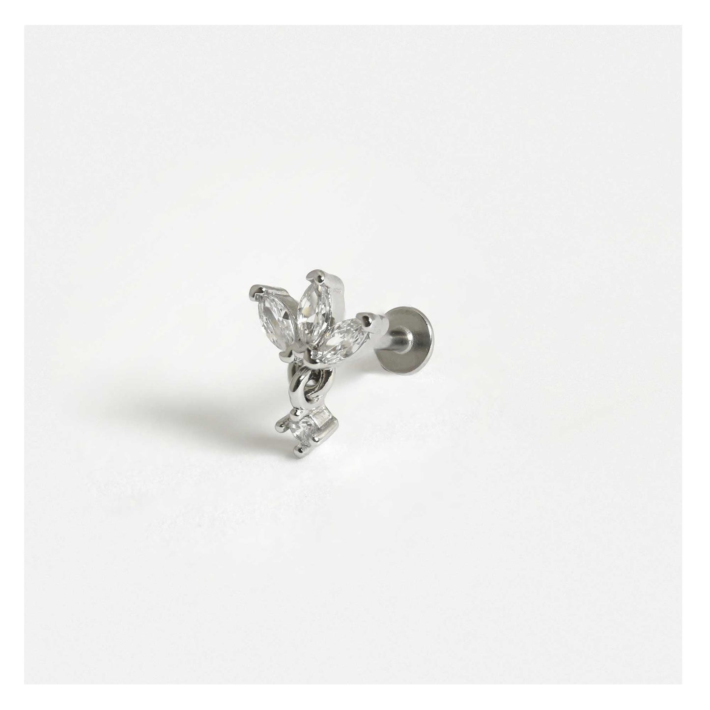 Steel Crown with dangley Charm