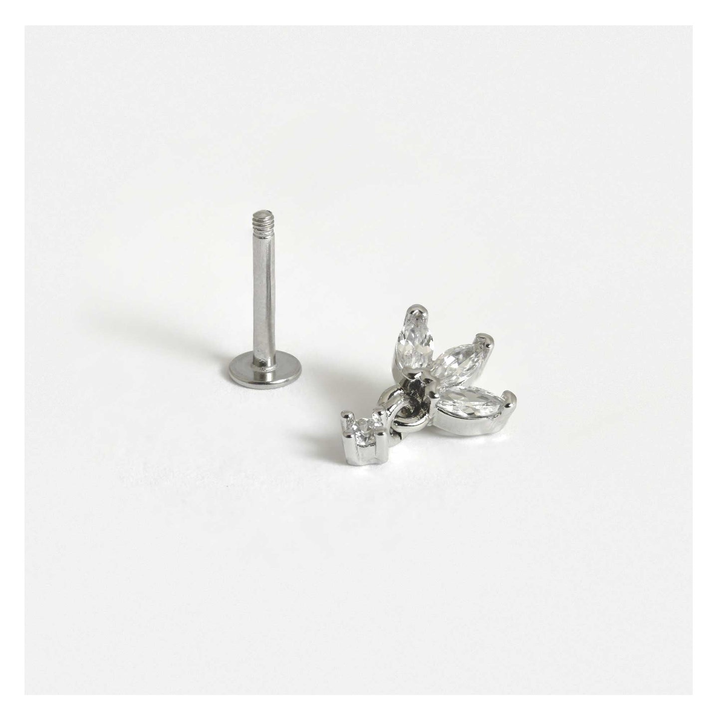 Steel Crown with dangley Charm