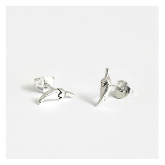 Silver Hot Chilli Stud Earrings