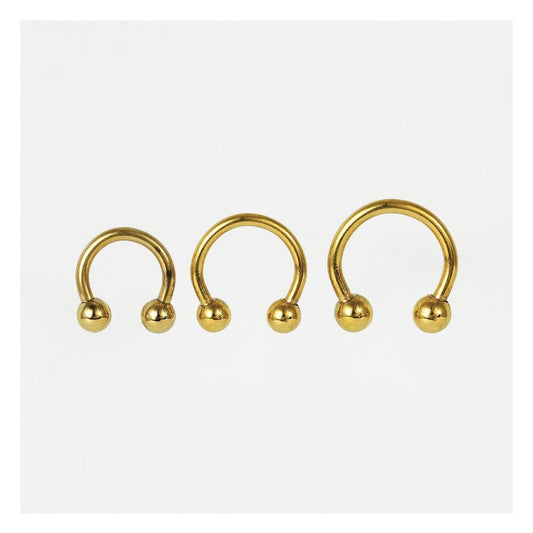 Gold PVD Titanium Horseshoe (CBB) - 1.2mm