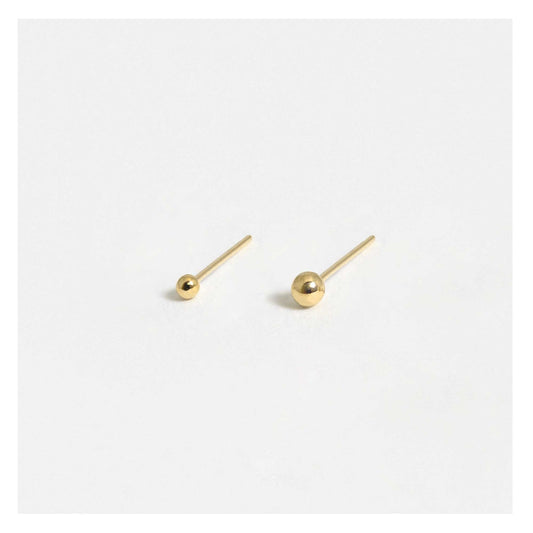 Gold Plated Silver Ball Nose Pins - Various Sizes