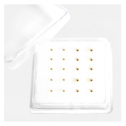 Gold Plated Silver Ball Nose Pins - Various Sizes