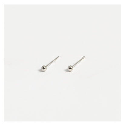 Silver Ball Nose Pins - 1.5mm, 2mm & 2.5mm, Bobble or Straight Back