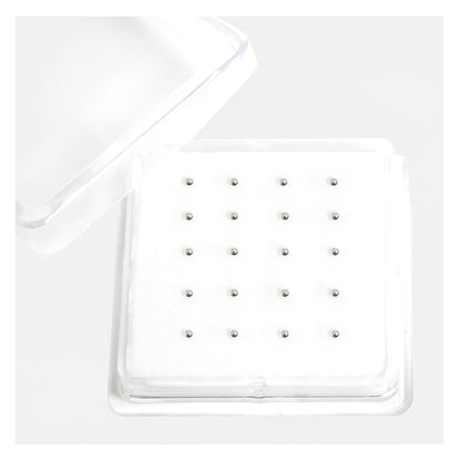 Silver Ball Nose Pins - 1.5mm, 2mm & 2.5mm, Bobble or Straight Back
