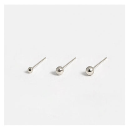 Silver Ball Nose Pins - 1.5mm, 2mm & 2.5mm, Bobble or Straight Back