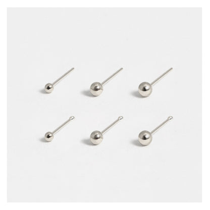 Silver Ball Nose Pins - 1.5mm, 2mm & 2.5mm, Bobble or Straight Back