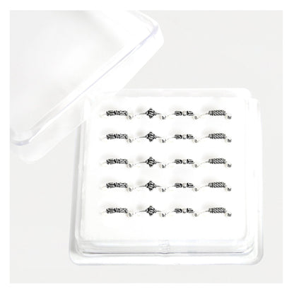 Silver Bali Style Nose Ring - 10mm