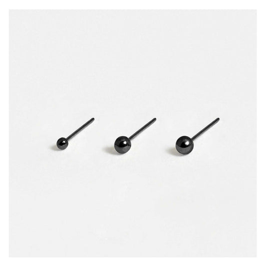 Silver Black PVD Finish Ball Nose Pins - Various sizes
