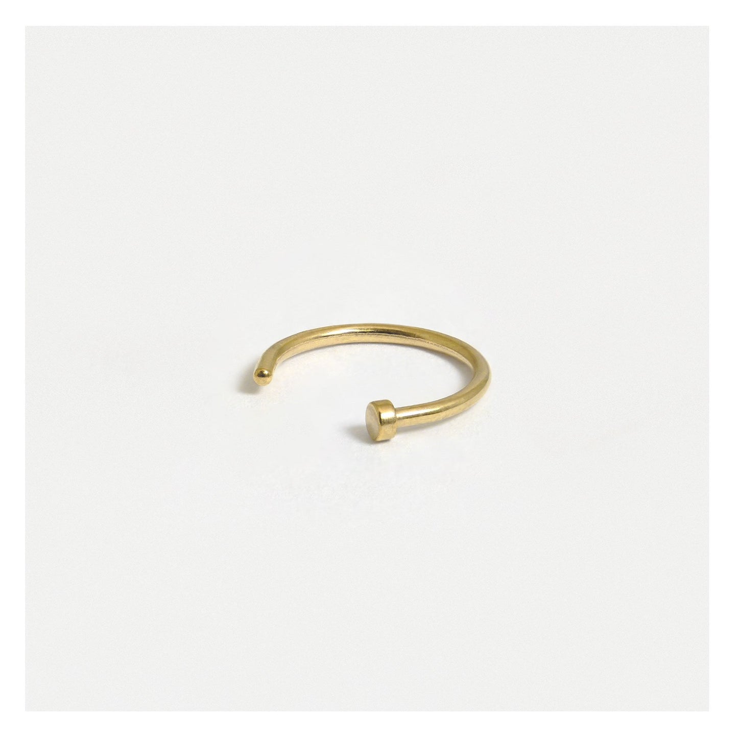 Gold PVD Steel Open Nose Ring - 8mm & 10mm