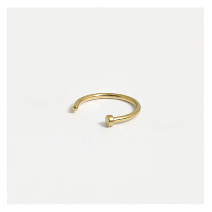 Gold PVD Steel Open Nose Ring - 8mm & 10mm