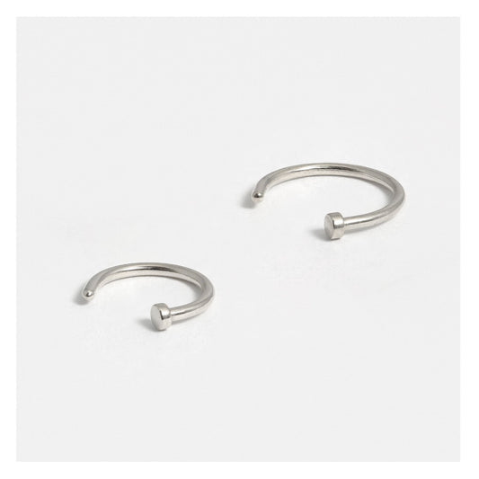 Steel Open Nose Ring - 8mm & 10mm