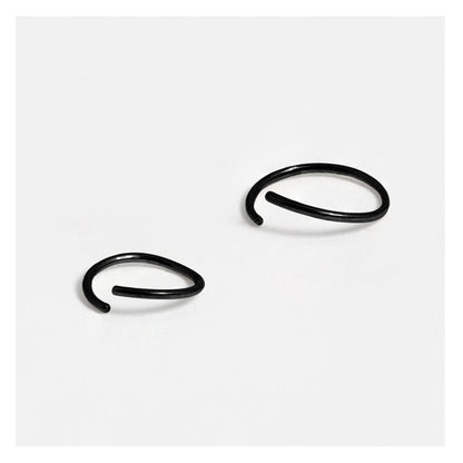 Black PVD Steel Twist Ring - 8mm & 10mm