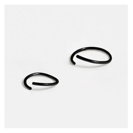 Black PVD Steel Twist Ring - 8mm & 10mm