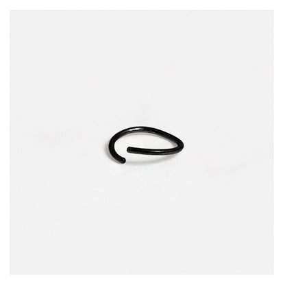 Black PVD Steel Twist Ring - 8mm & 10mm