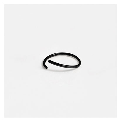 Black PVD Steel Twist Ring - 8mm & 10mm
