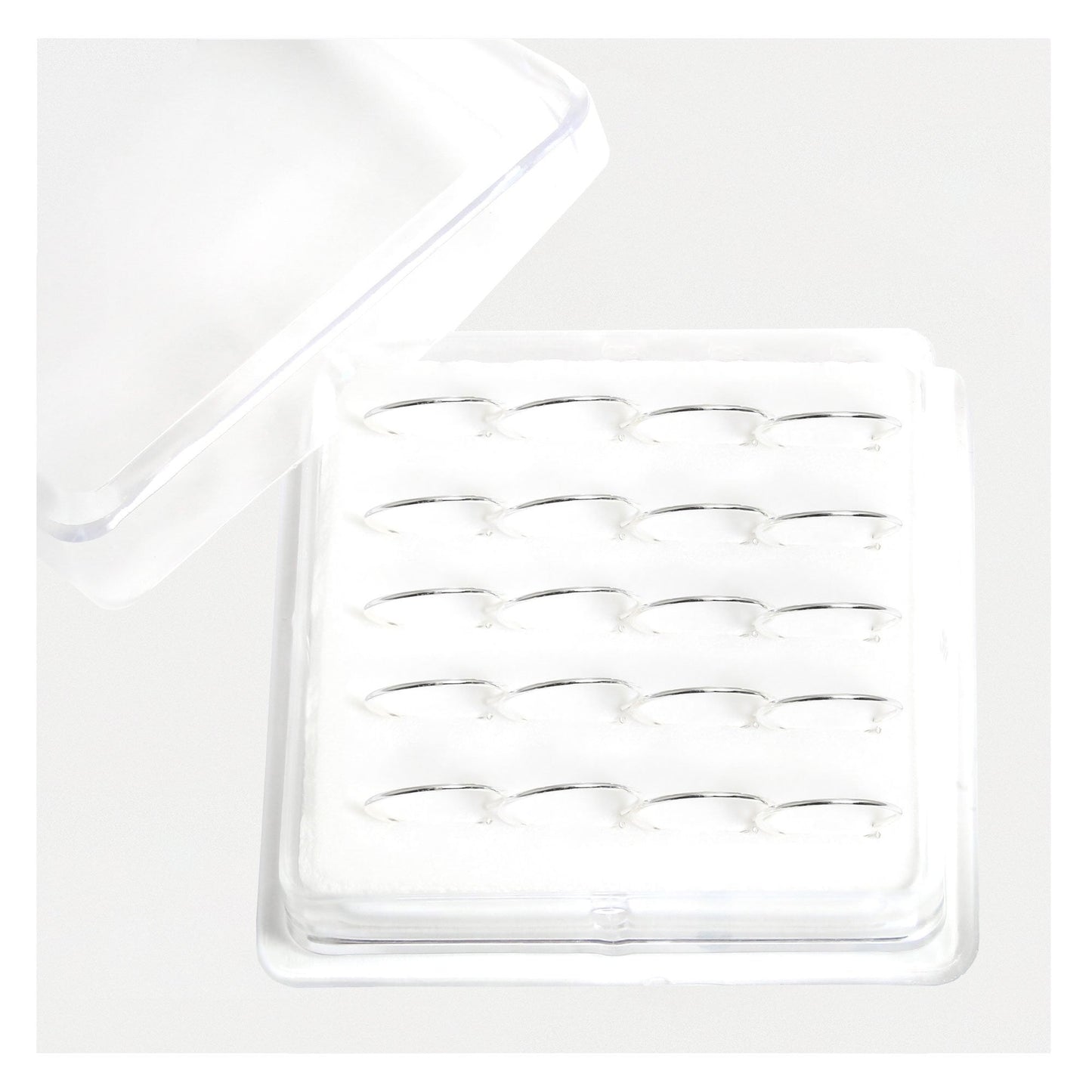 Silver Plain Nose Ring 8 -12mm