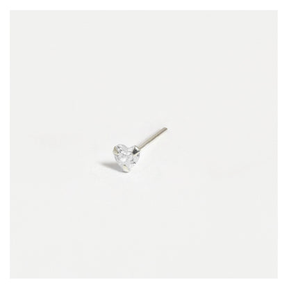 Silver Heart Nose Pins - 3.5mm, (Single Colour Boxes)