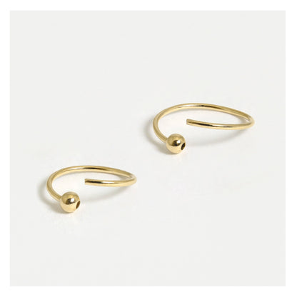 Gold Plated Silver Ball Nose Ring - 8mm & 10mm