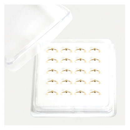 Gold Plated Silver Ball Nose Ring - 8mm & 10mm